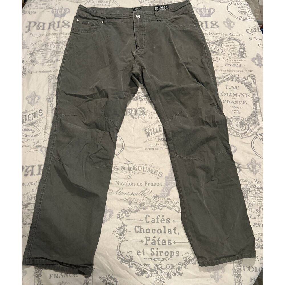 Kuhl Vintage Patina Dye Hiking Pants Mens 38 x 32 Revolvr Rogue Stretch Olive